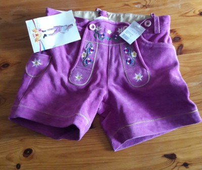 Rubies Trachten Damen Lederhose Hotpant Größe M pink