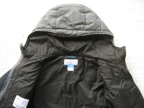 Columbia Gyroslope Boys Winter Jacket Size M 10 - 12 Hooded Insulated Black Gray - Picture 8 of 15