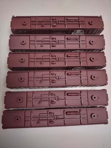 N Scale Train ATSF Santa Fe 62' Beer Rib Side Boxcars 6 Dif#s NO Trucks💫T2-1-6 - Picture 9 of 24