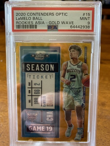 LaMelo Ball [Gold Wave] #15 2020 Panini Contenders Optic Rookies Asia card