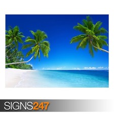 TROPICAL BEACH poster paradise art print scenery for home or office decor wall