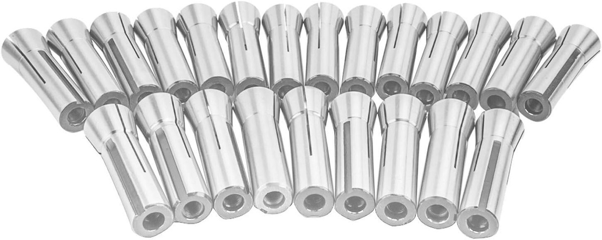 kimllier 29Pcs Mill Collets Set Mill Chuck Holder Kit 1/32-1 R8 Collet