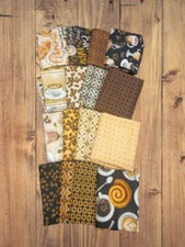 Assorted For the Love of Coffee Cotton - 1/2 Yard Cuts - 10 Prints- Fabric Bundl