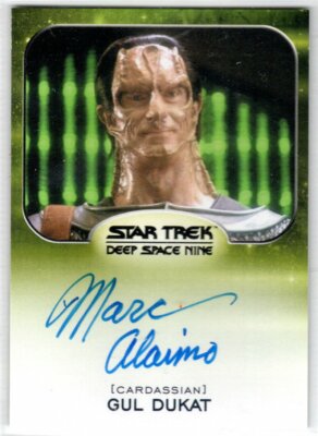 STAR TREK INFLEXIONS ALIENS STYLE MARC ALAIMO AS GUL DUKAT DS9 AUTOGRAPH EL