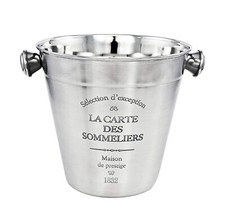 EISEIMER 14cm Edelstahl Eisbehälter Sektkühler Eiswürfel Eiswürfelbehälter 74