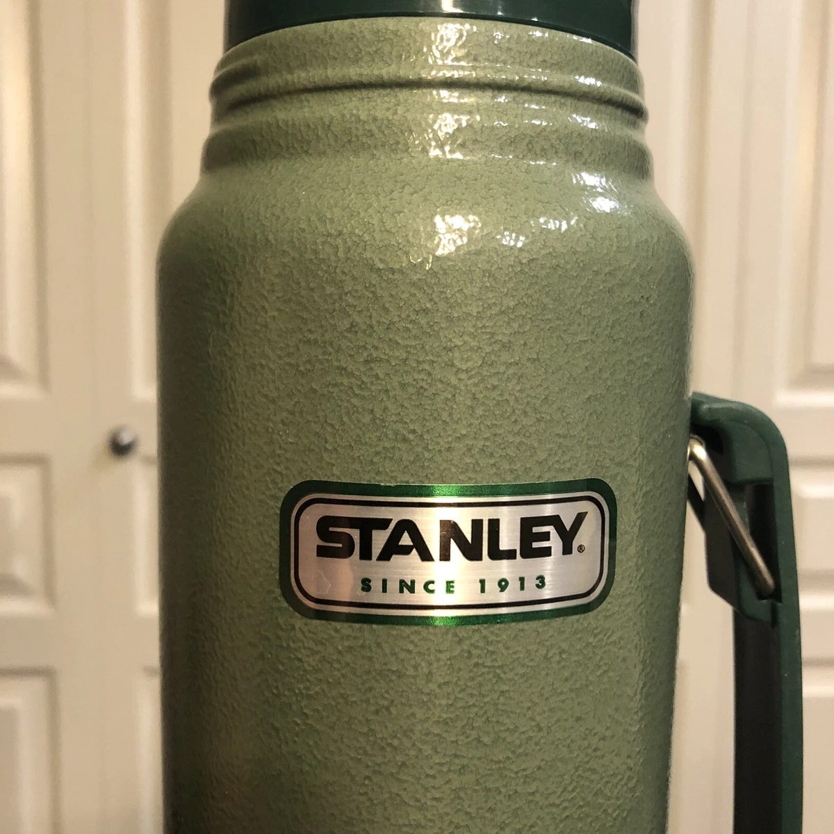 Stanley Built for Life since 1913 metal green thermos 1.1qt with handle NO  CUP