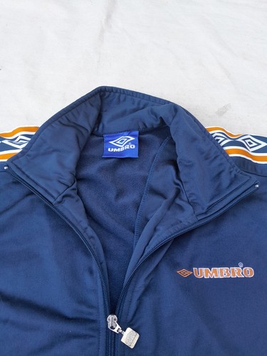 Vintage Umbro Track Jacket Boy's 14 Blue Embroidered Back Logo Drills Training - Picture 5 of 10