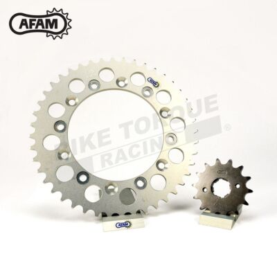 AFAM Stahl/Silber Legierung Kettenrad Paar passend für Yamaha YZ450F Q-R 2003-2004