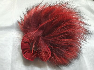 Authentic ALEXANDRE DE PARIS hair tie elastic scrunchie accessory red panache