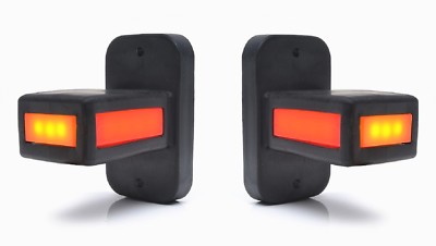 Anhänger Positionsleuchten 2x LED Seitenmarkierungsleuchten Weiß - Für Anhänger, LKW, Wohnwagen, 12-24V, IP67 ECE Blinker