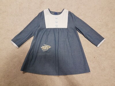 Mädchen Jeanskleid, Gr. 116, blau, NEU!