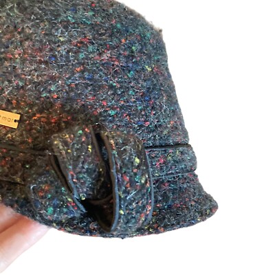 Betmar New York Dark Gray Confetti Wool Blend Cloche Hat W/3-D Flower Betmar New York Dark Gray Confetti Wool Blend Cloche Hat W/3  main image 3