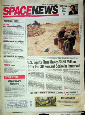 Space News International Mag Stake Inmarsat Equity Firm Sept 15 2003 082423R