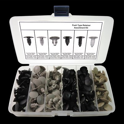 177 Auto Body Clip Fender Bumper Shield Retainer Assortment Kit Push In Fastener