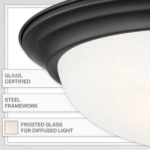 DESIGNERS FOUNTAIN 2-Light Flush Mount Ceiling Light, 11 Inch Lighting Fixtur... - Picture 3 of 6