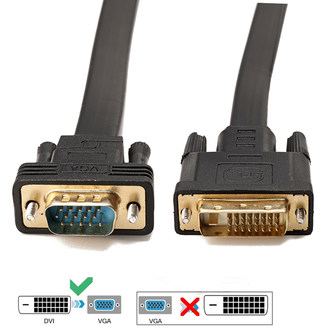 Cabledeconn Active Dvi Cables Dvi D Dual Link 24 1 Male To Vga Video With Flat For Sale Online Ebay