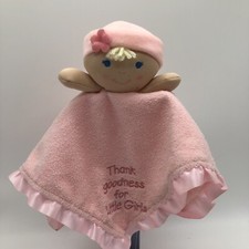Kids Preferred First Doll Lovey Pink Baby Blonde Security Blanket Thank Goodness