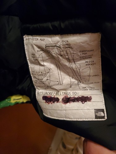 The North Face Boys Hyvent Jacket XL 18/20 Black/Green/Yellow Hooded Coat Zip - Picture 5 of 7