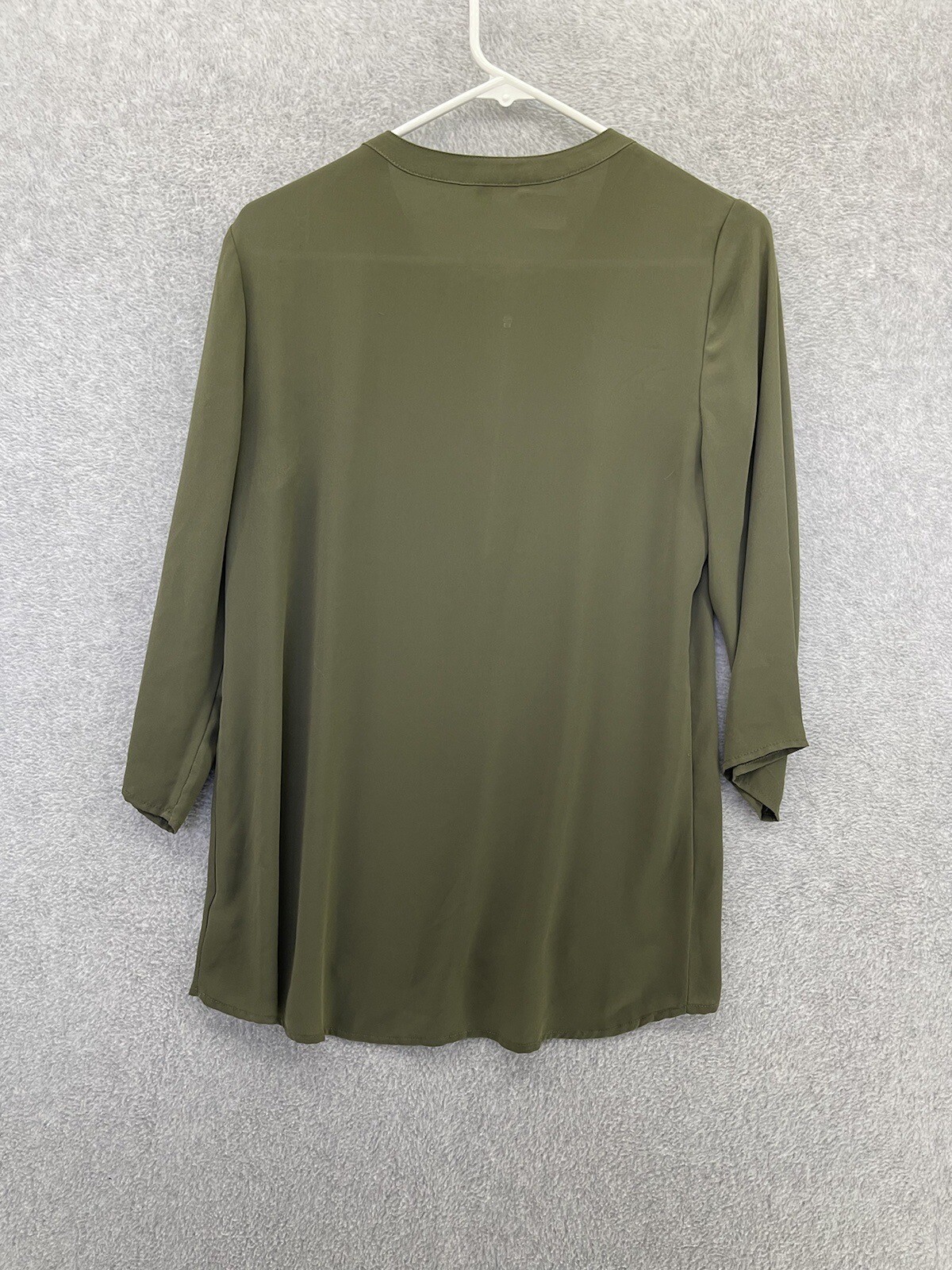 Express Women's Blouse Solid Olive Green Size Sma… - image 2