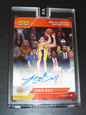 Lonzo Ball RC Auto Lakers Bulls サイン NBA 2017-18 PANINI LONZO BALL AUTO/SIGNED #D 3/5 ALL-ROOKIE TEAM