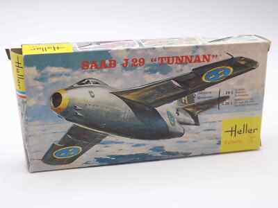 Heller 260 Saab J 29 Tunnan Modell Flugzeug Bausatz 1:72 in OVP - NEU
