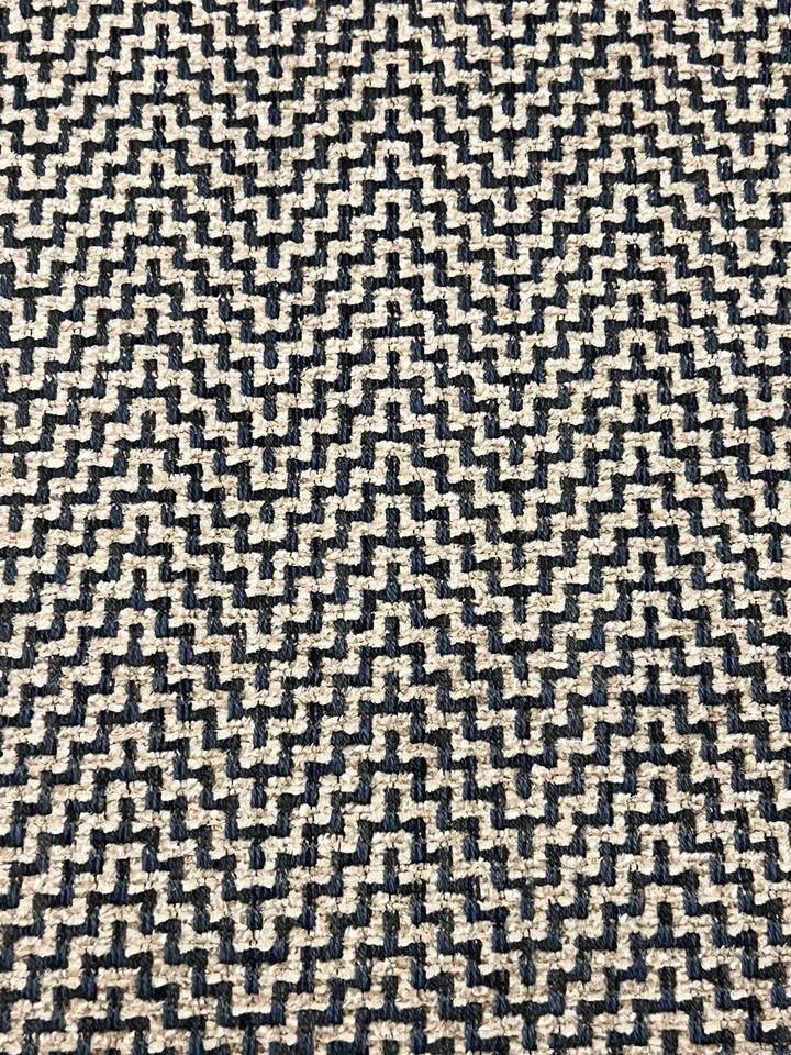 GP & J Baker Woven Chevron Zig Zag Fabric- Glanville / Indigo 7 yds BF10873.680 - Image 3 of 4