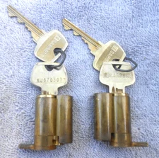 2  Vintage SARGENT  I/C Core With 4 same  KJ  keyway Keys   7 Pin Locksport