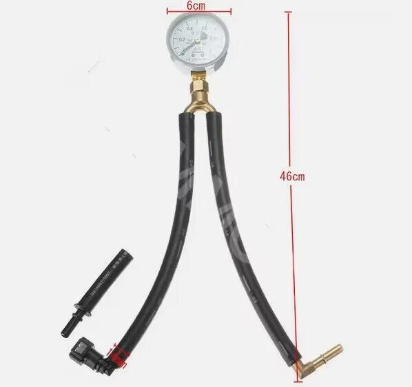 Car Fuel Injection Pump Pressure Tester Gauge Meter Analogue Gasoline Test Tools - Image 2 of 4