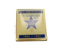 Vintage 1993 Xerox Teamwork '93 10th Anniversary Award Lapel Pin 1983-1993 Star