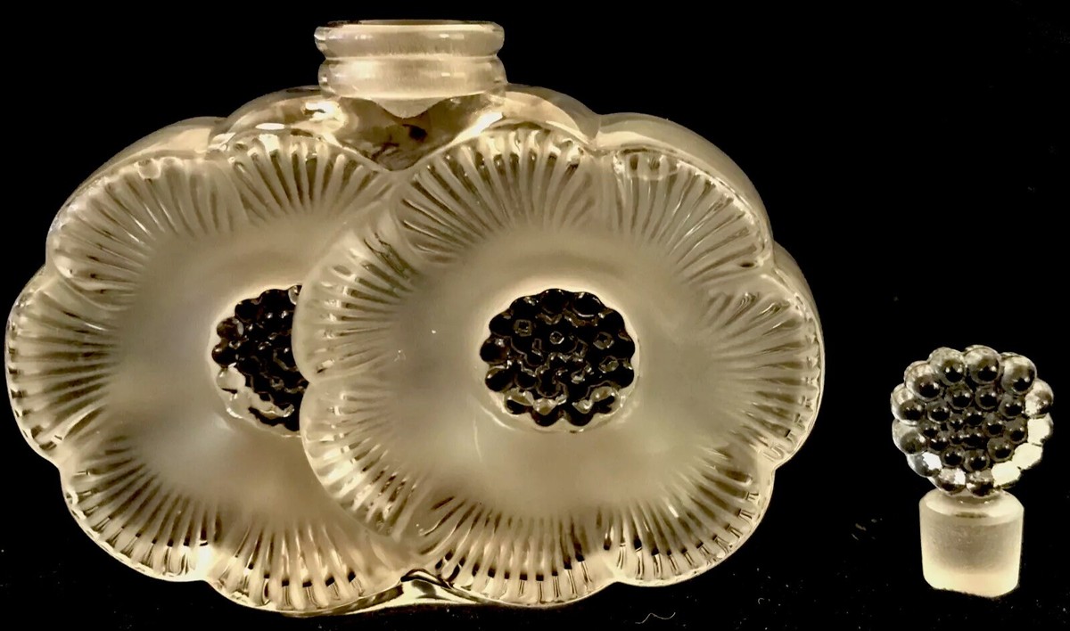 ★ LALIQUE ラリック ドゥ フルール Deux Fleurs ふたつの花 ラリック Lalique フランス クリスタルガラス 香水瓶 「ふたつの