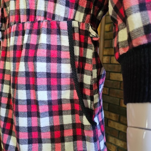Vtg 50s Rockabilly Plaid Clam Digger Lounge Flannel Jumpsuit Playsuit Romper M - Picture 6 of 9