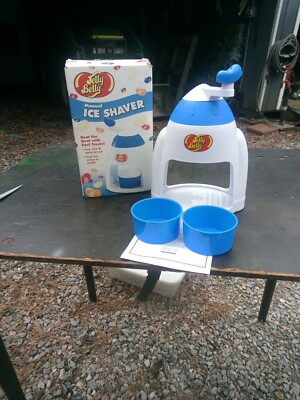 Jelly Belly Manual Crank Ice Shaver Snow Cone Slushy Maker With Box