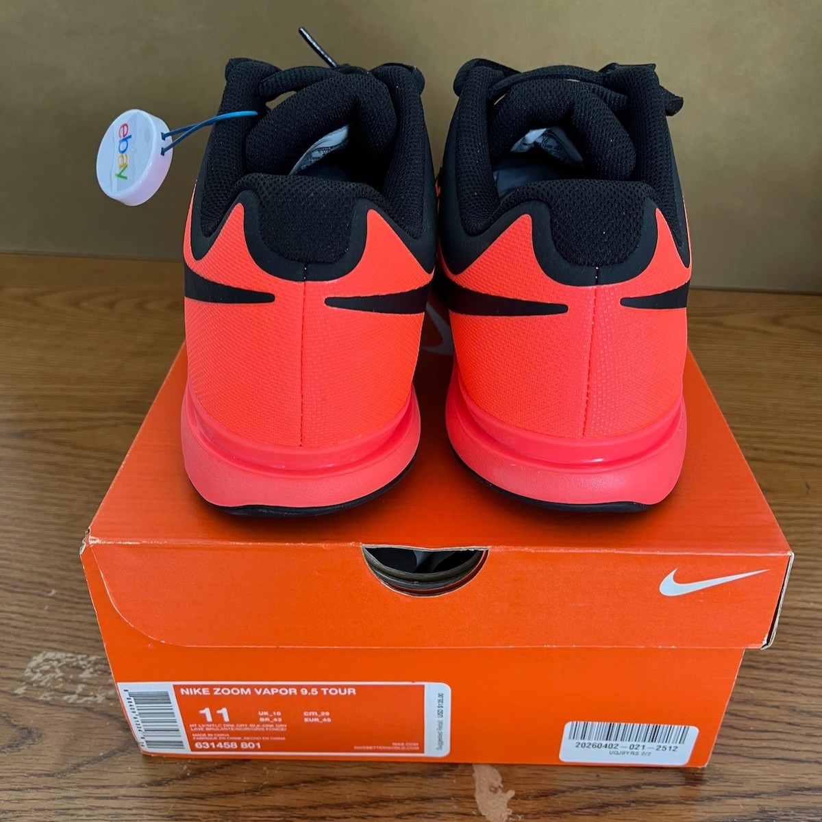 Nike Roger Federer RF 2015 US Open Zoom Vapor 9.5 X Tennis Shoes