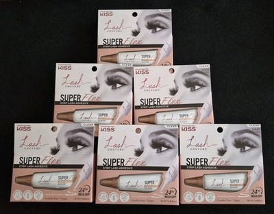 Lot of 6 Kiss Lash Couture Super Flex Strip Lash Adhesive- CLEAR