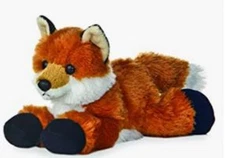 8 Inch Mini Flopsie Foxxie Red Fox Plush Stuffed Animal by Aurora