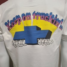 Vintage DRAG/GASSER/FUNNY CAR Race T-shirt KEEP ON TRUCKING CHEVROLET