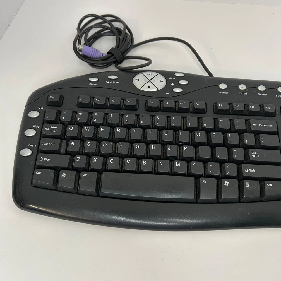 eMachines KB-0108 PS/2 Black Desktop 18 Hot Key Multimedia Keyboard - Image 3 of 4