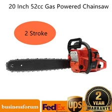 20in Bar 52CC Gas Chainsaw Gasoline 2 Stroke Powered Wood Cutting Chain Saws NEW