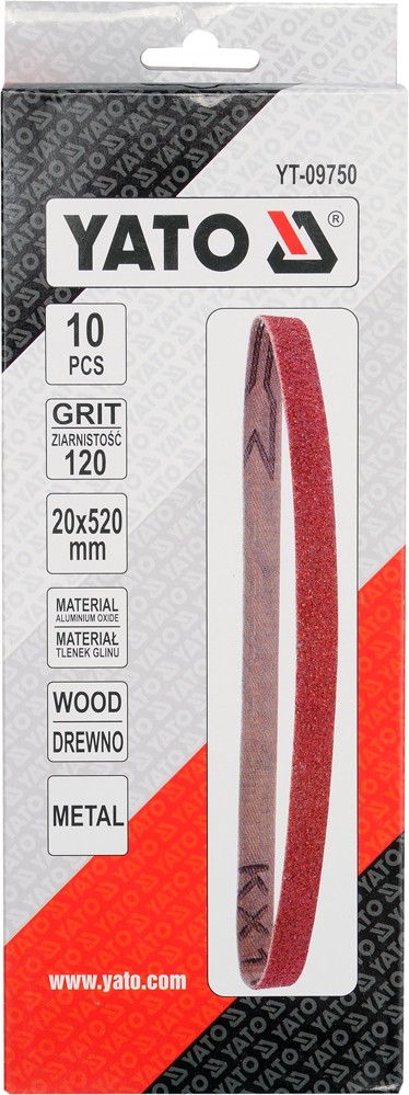 ✅Fits YATO NARZ�DZIA YT-09750 ABRASIVE BELT ENDLESS 10PCS P120 20X52 ⭐UK Seller⭐