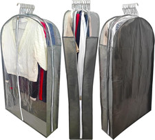 Garment Bags for Hanging Clothes with 6.3" Gusset, 40" Suit Bags for Closet S...