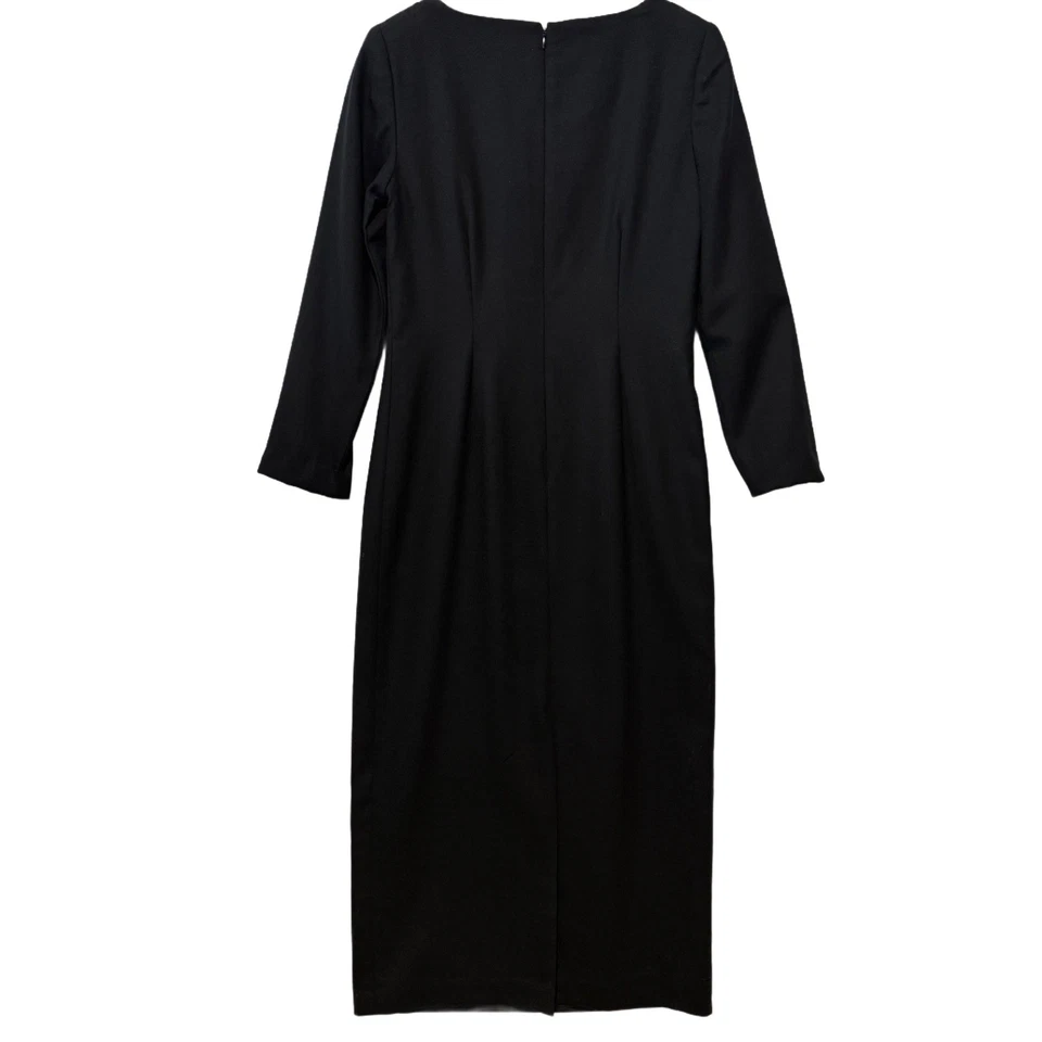 Vestido vaina manga larga de lana negro para mujer Chadwick talla 10 Foto 2 de 4