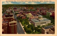 Columbus Ohio OH : PANORAMIC SCENE d/24 BE7654