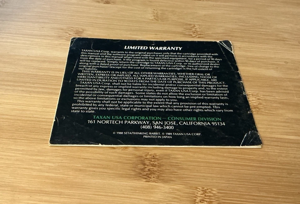 8 Eyes(Nintendo Entertainment System NES, 1990) Game And Manual Tested! - Image 4 of 4