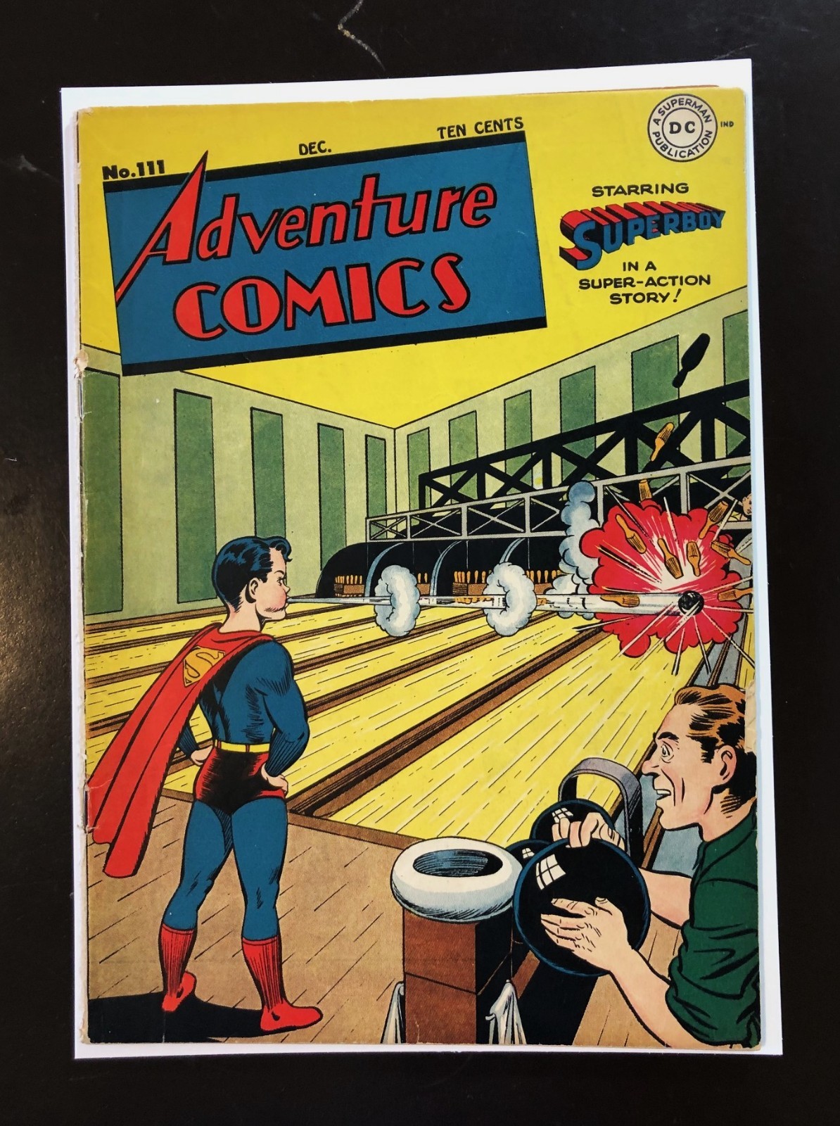Adventure Comics #111. VG 4.0. Superboy Bowling, Johnny Quick. Aquaman. 1946.