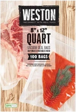Weston Vacuum Sealer Bags for Food, 2 Ply 3Mm Thick, for Nutrifresh, Foodsaver &