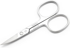 Nail Scissors Curved Micro Serrated Stainless Steel Eyebrow Scissors for Eyelash