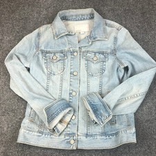 VTG Old Navy Light Wash Denim Trucker Jean Jacket Women's Medium Y2K