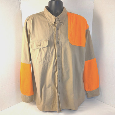 Cabela's Light Outdoor/Hunting Jacket Men's Size XL Left Quilted Orange Shoulder