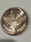 Vintage Eagle US Flag Coin 1 Troy Oz .999 Fine Silver Trade Unit Round Medal