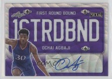 2021-22 Leaf Metal First Round Bound Purple Wave 4/25 Ochai Agbaji Auto k1f